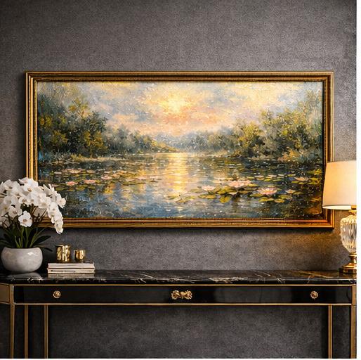 Claude Monet tarzı özel el yapımı tablo