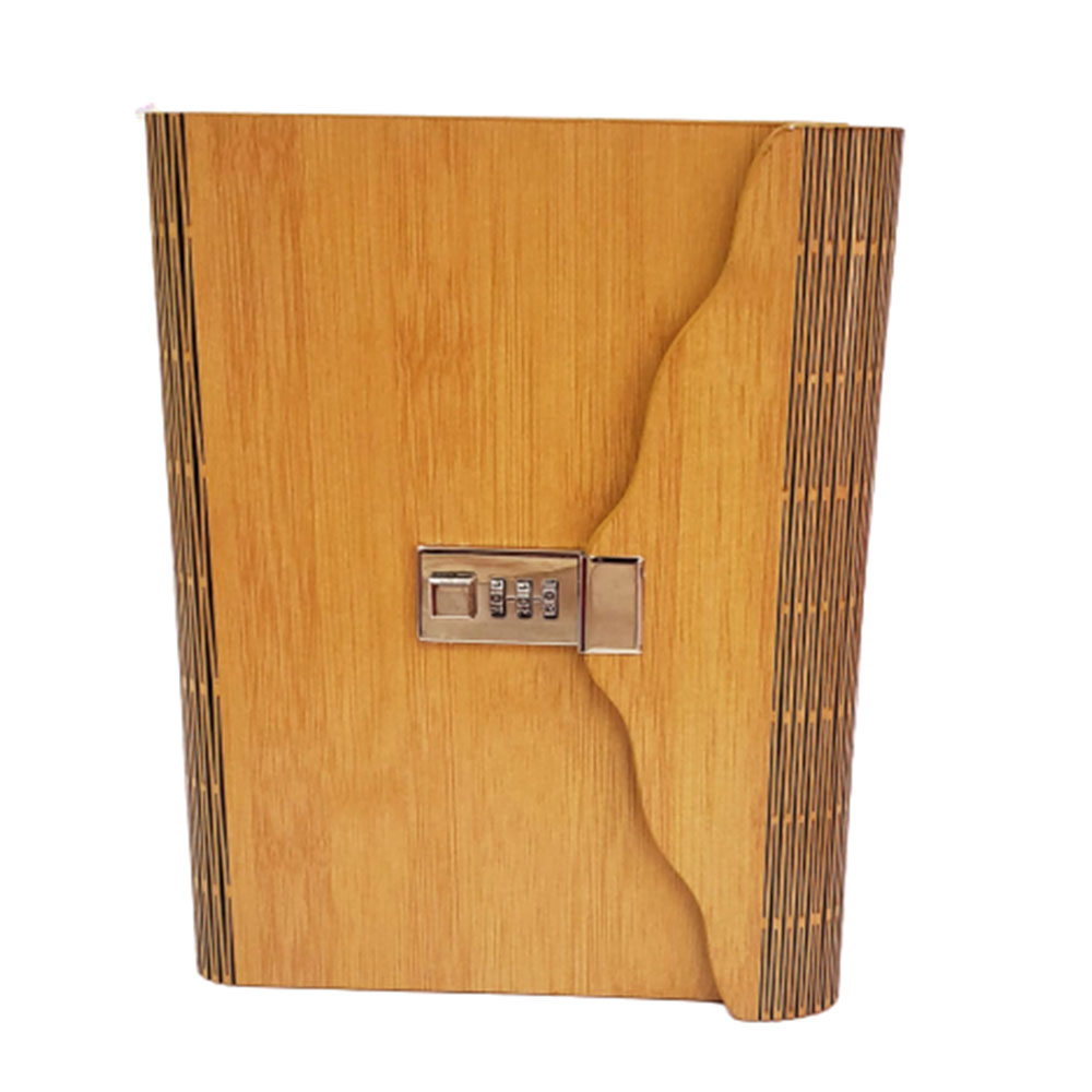 Toptan Ahşap Kapaklı Küçük Boy Şifreli Defter