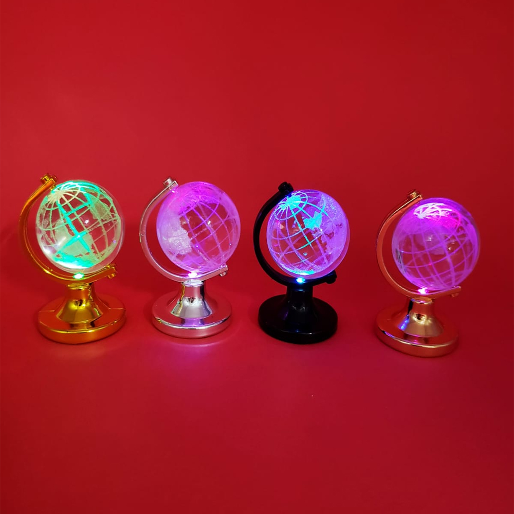 Toptan Mini Işıklı Cam Kristal Dünya