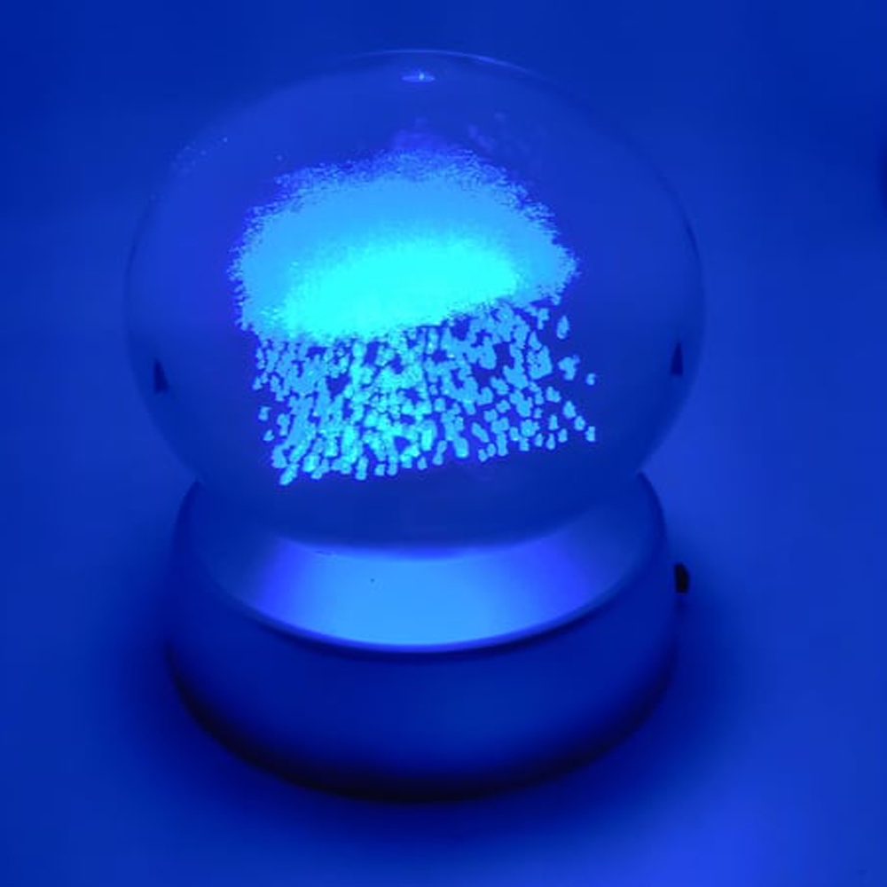 Toptan Yağmur Bulutu Tasarımlı Işıklı Cam Küre