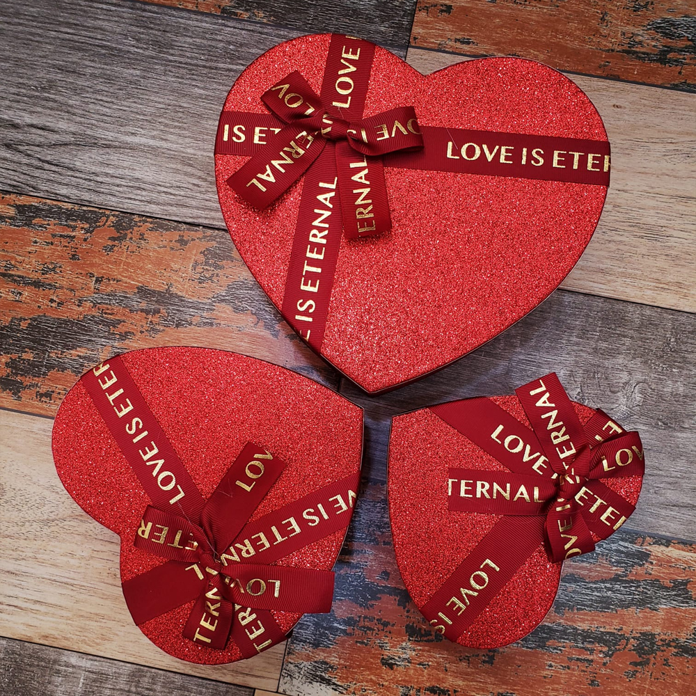 Toptan 3'lü Hediye Kalp Kutusu