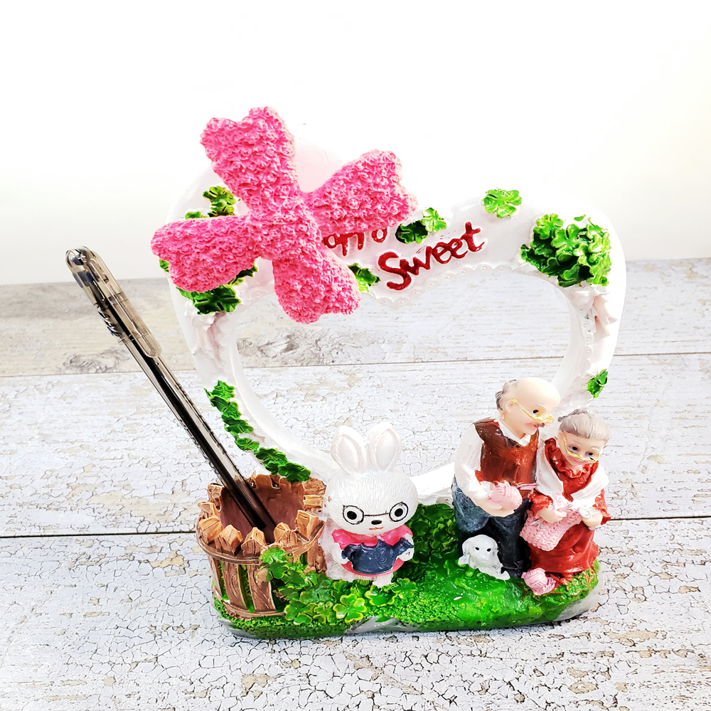 Toptan Resim Çerçeveli Müzikli Dede Nine Biblo