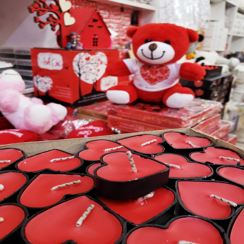 Toptan Tealight Kalp Mum