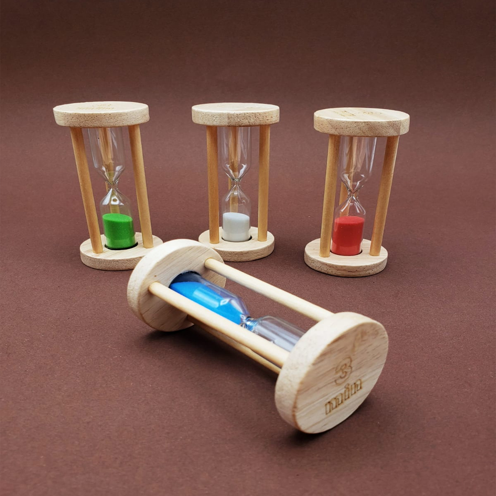 Toptan 3 Dakikalık Ahşap Kum Saati