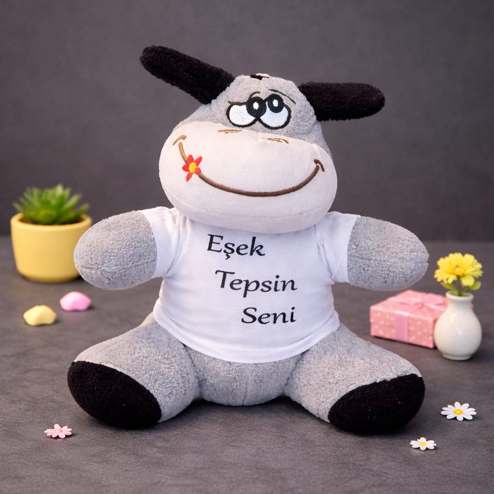 Toptan Eşek Tepsin Seni Tişörtlü Oyuncak Eşek