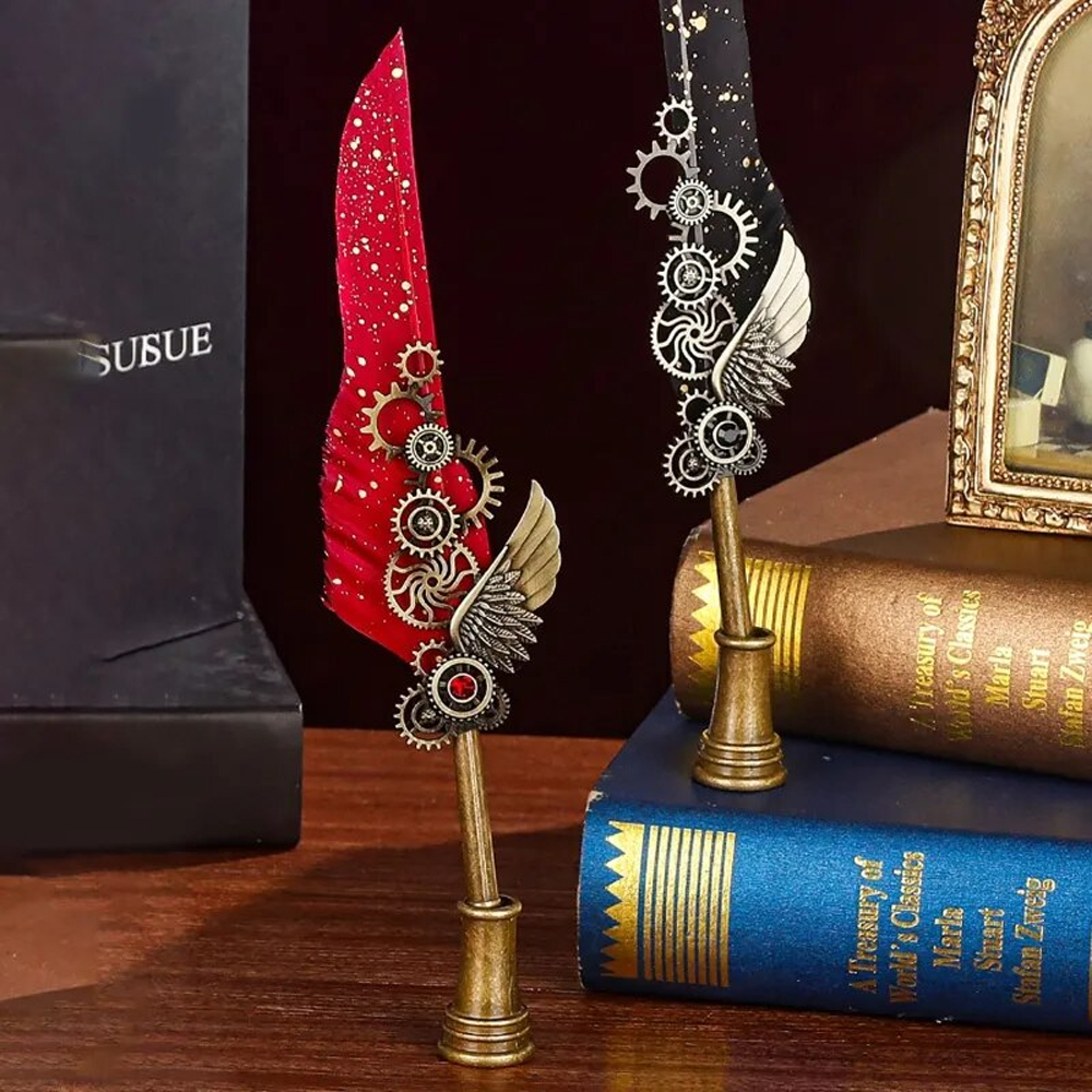 Toptan Tüylü Mürekkepli Divit Kalem Seti