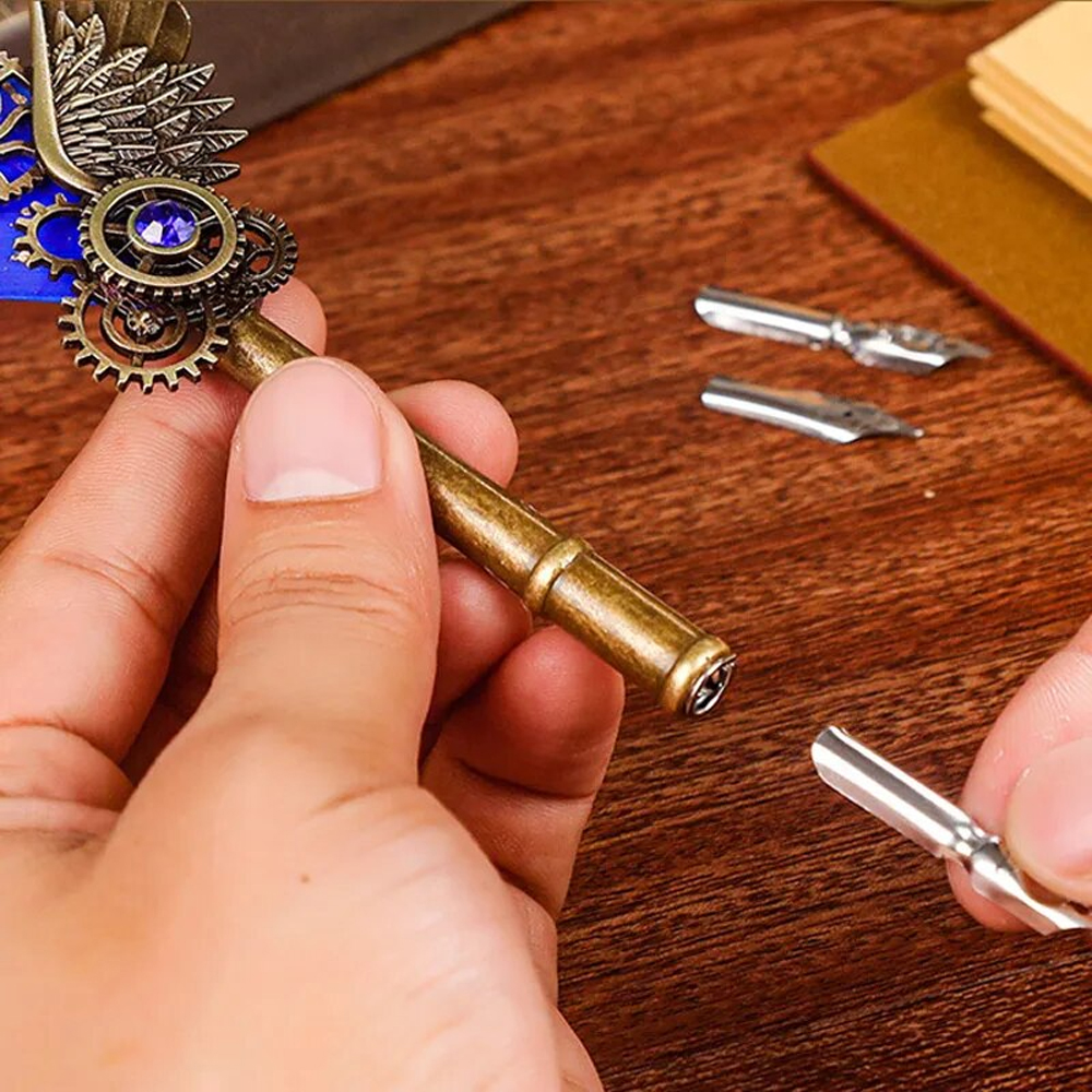 Toptan Tüylü Mürekkepli Divit Kalem Seti