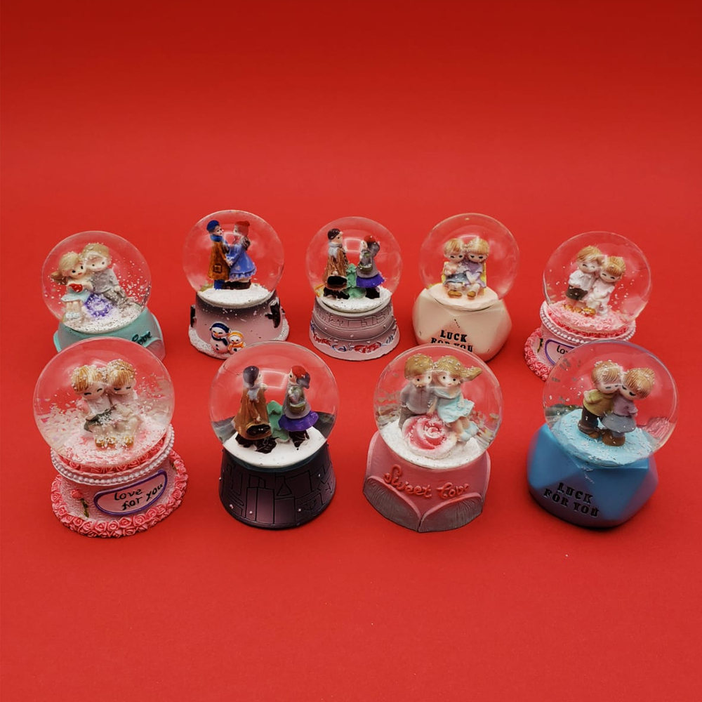 Toptan Dekoratif Mini Boy Sevgililer Kar Küresi