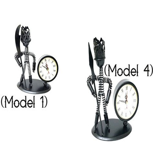 Toptan Dekoratif Metal Şovalye Masa Saati