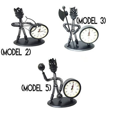 Toptan Dekoratif Metal Şovalye Masa Saati