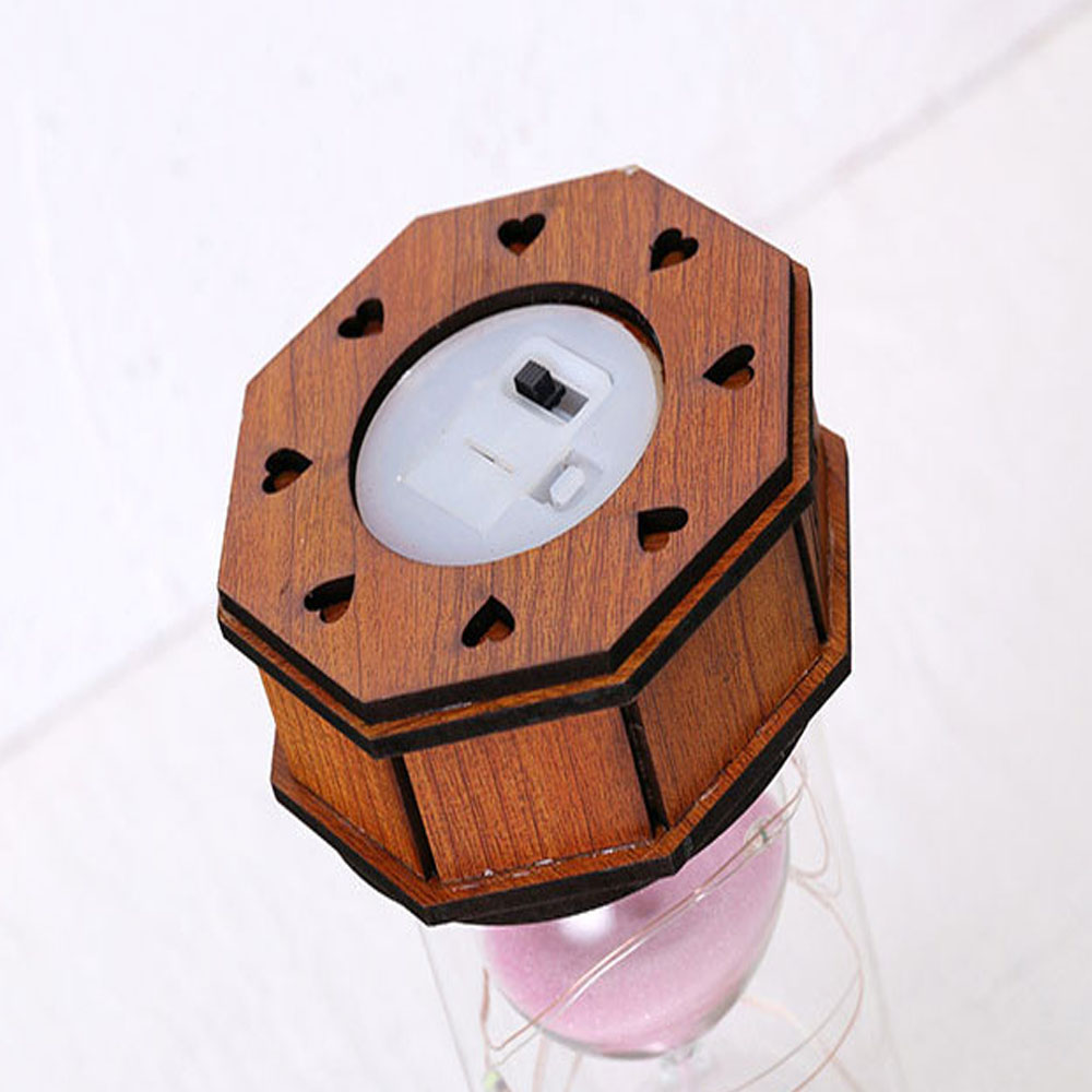 Toptan Işikli Dekoratif Ahşap Kum Saati