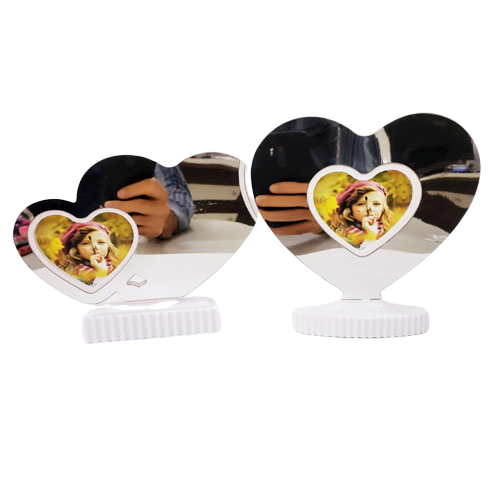 Toptan Kalp Tasarımlı Led Işıklı Ayna Fotoğraf Çerçevesi