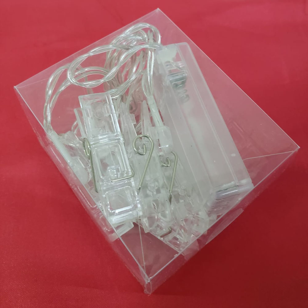 Toptan 10'lu Işıklı Renk Değiştiren Fotoğraf Mandalları