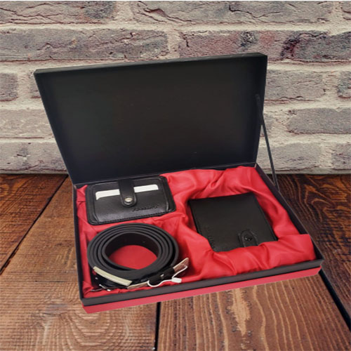 Toptan 3'lü Deri Kemer Cüzdan Kartlik Seti