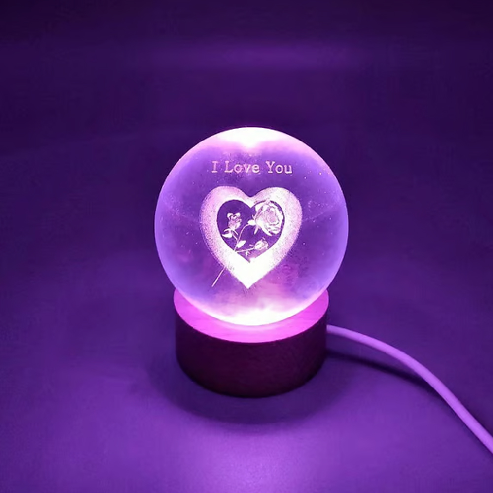 Toptan I Love You Tasarım Işıklı Küre