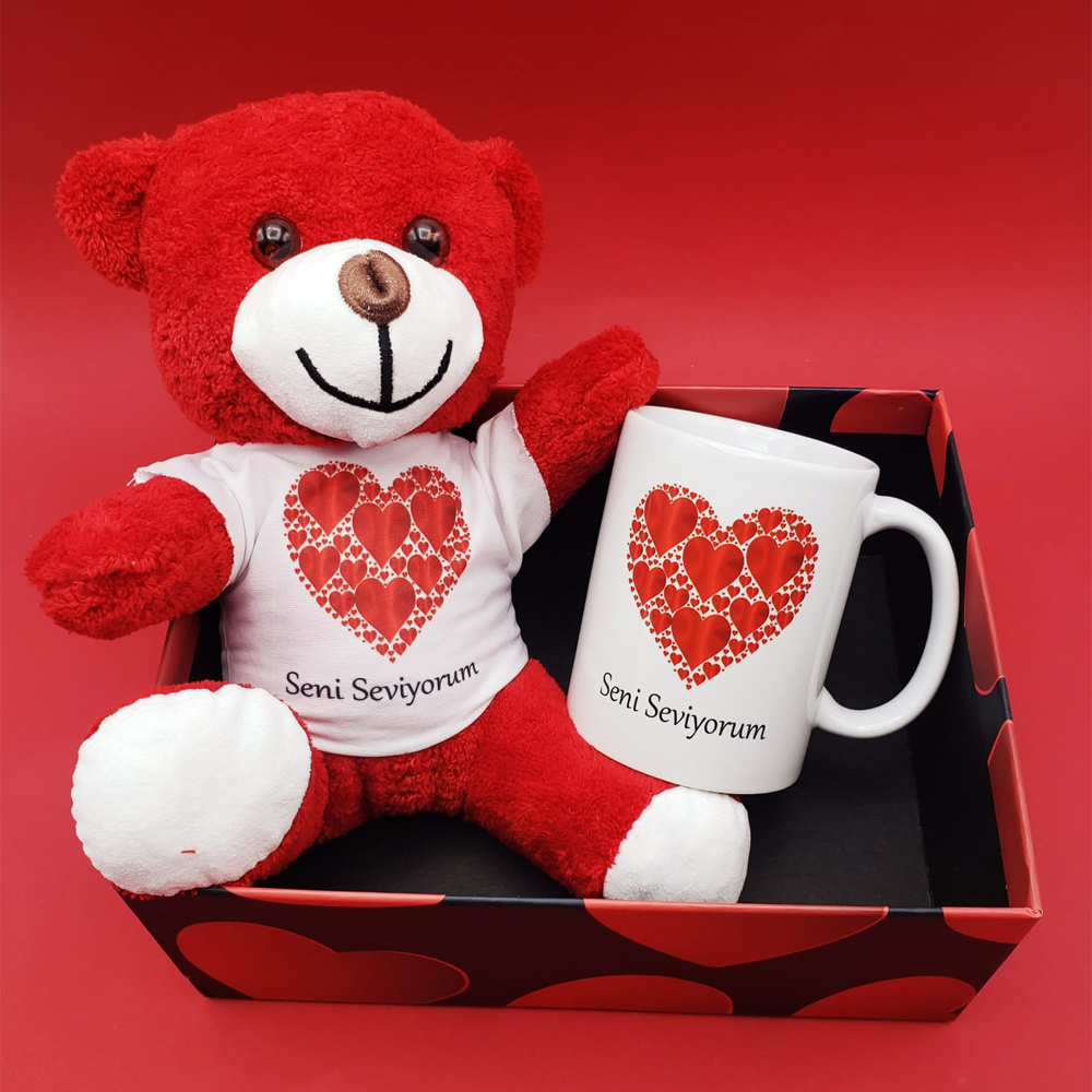 Toptan Seni Seviyorum Ayıcık ve Kupa Seti