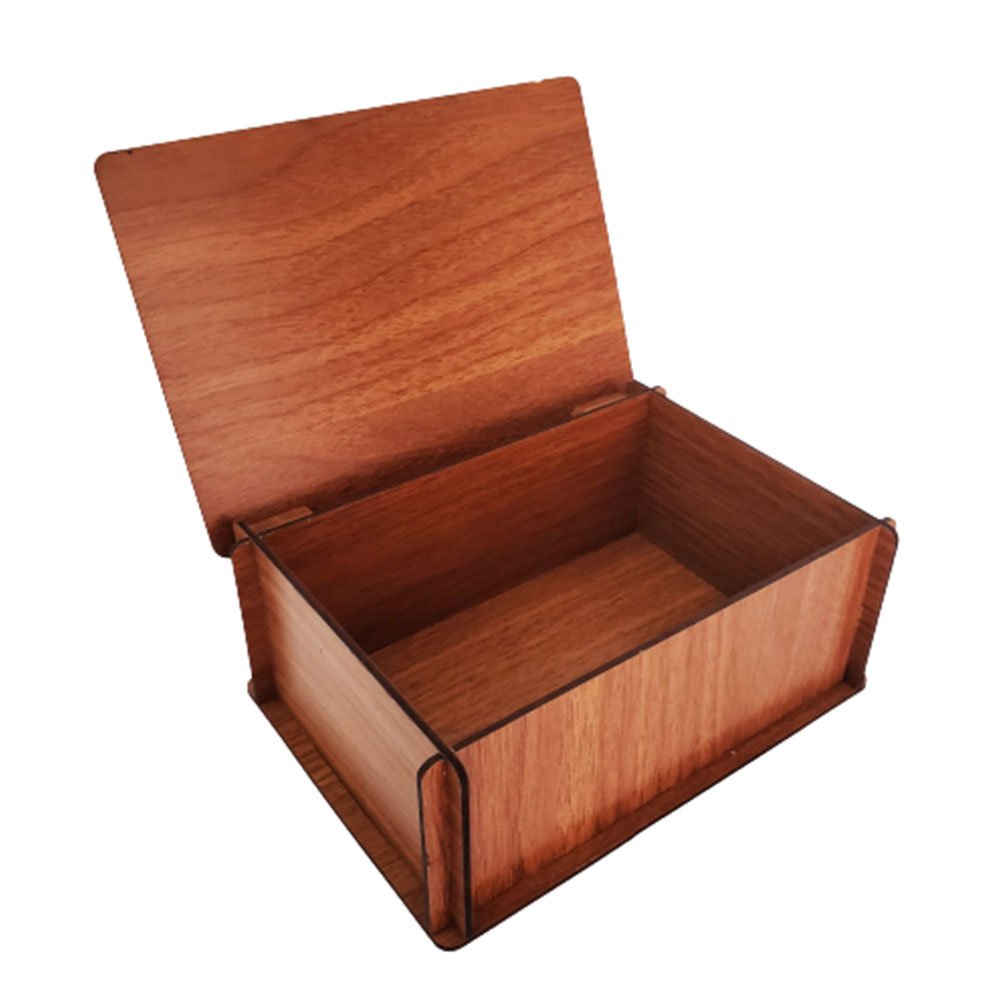 Toptan Ahşap Sarı Vosvos Baskılı Kutu