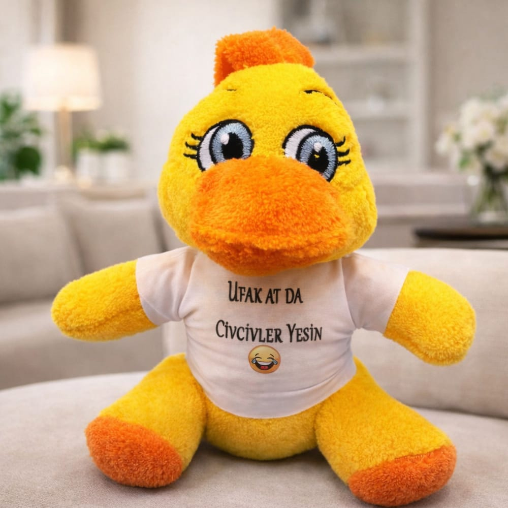 Toptan Civciv Oyuncak Ufak At Da Civcivler Yesin Tişörtlü