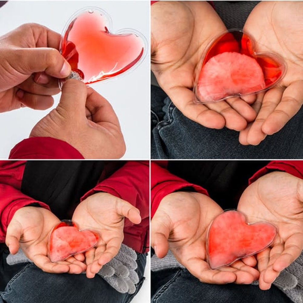 Toptan Kırmızı Kalp Jel Isıtıcı Cep Sobası