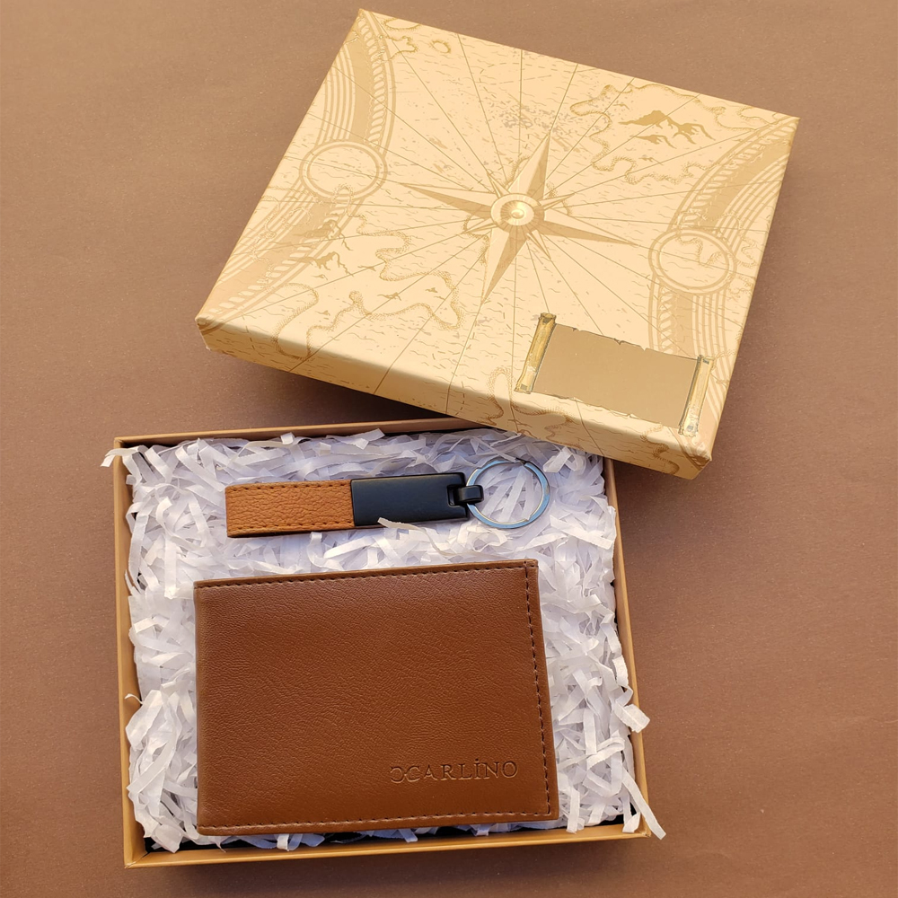 Toptan Kutulu Taba Cüzdan ve Taba Deri Anahtarlık Seti