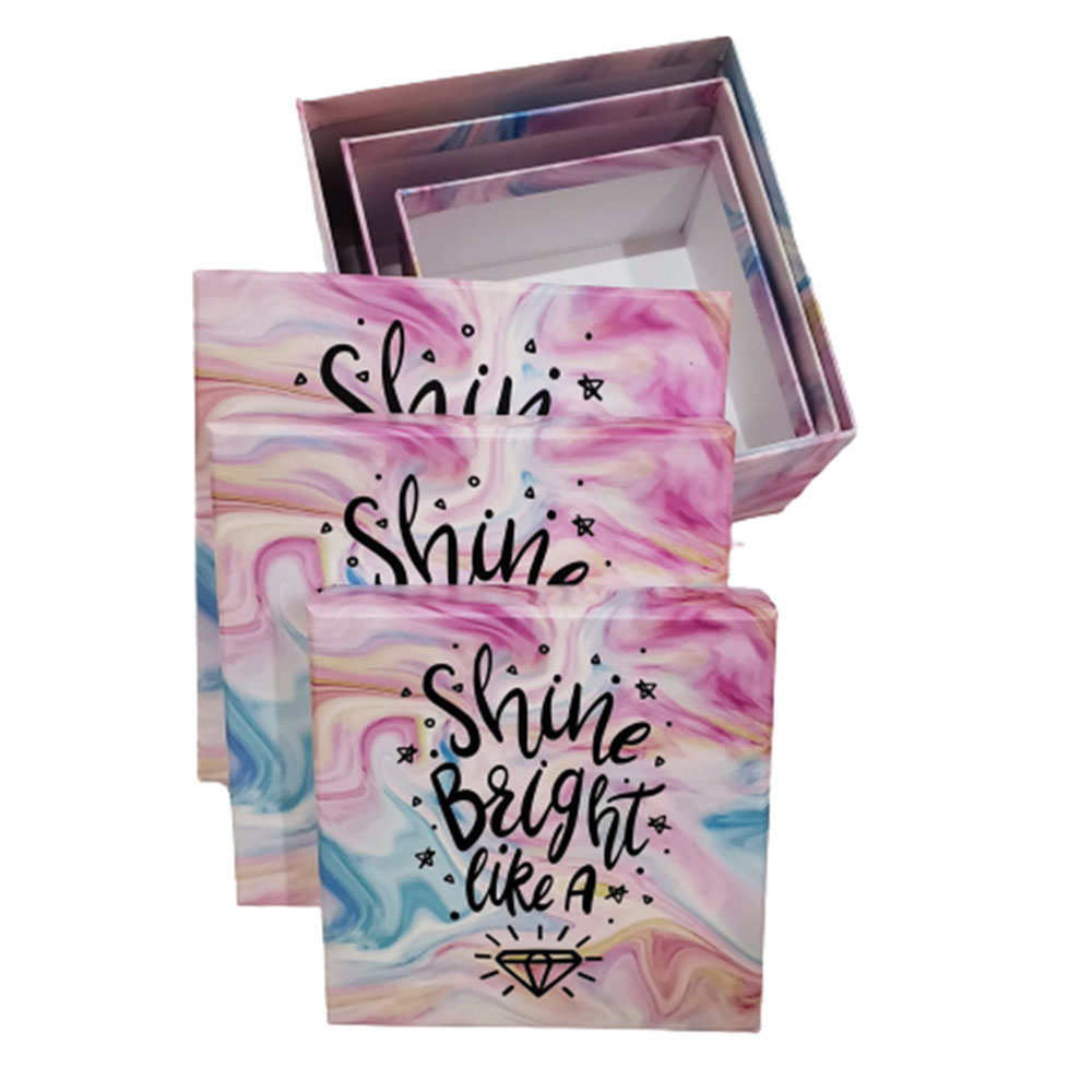 Toptan Hediyelik Kutu Elmas Mottolu Kutu