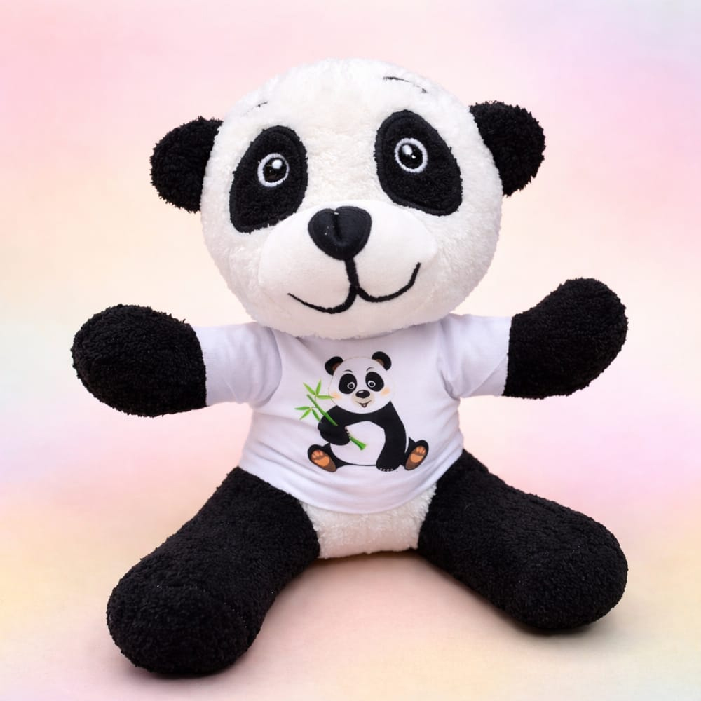 Toptan Tişörtlü Panda Oyuncak