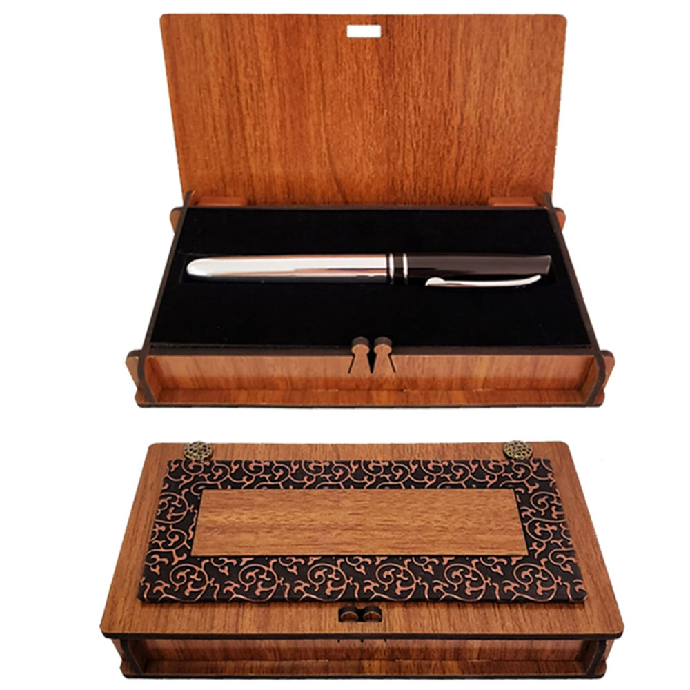 Toptan Özel Gümüş Renk Kalem Kutulu