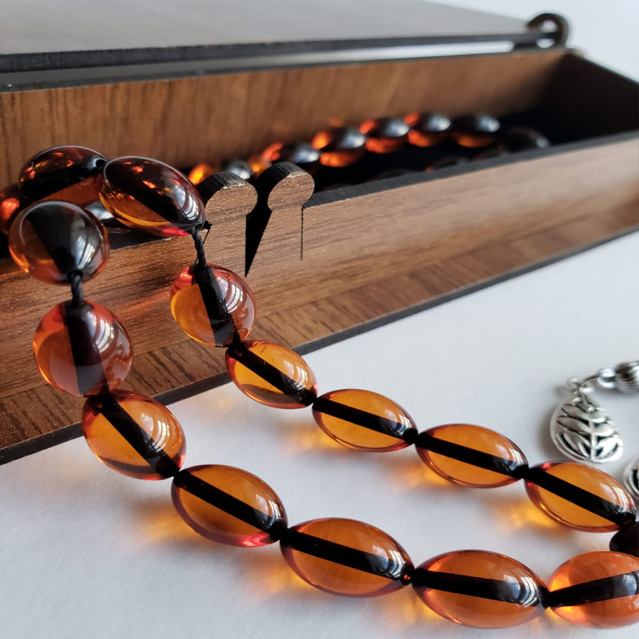 Toptan Hediyelik Toz Kehribar Tesbih