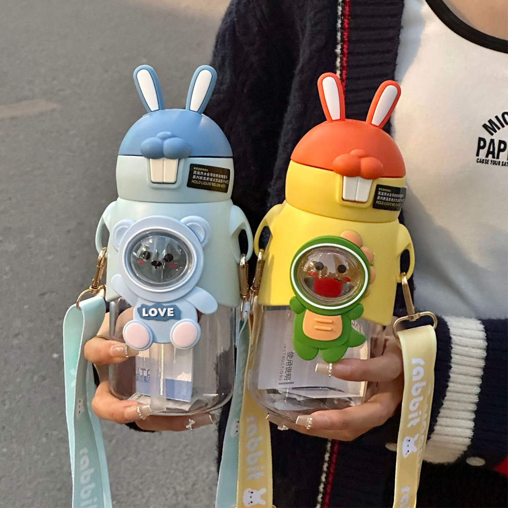 Toptan Tavşan Tasarımlı Su Matarası