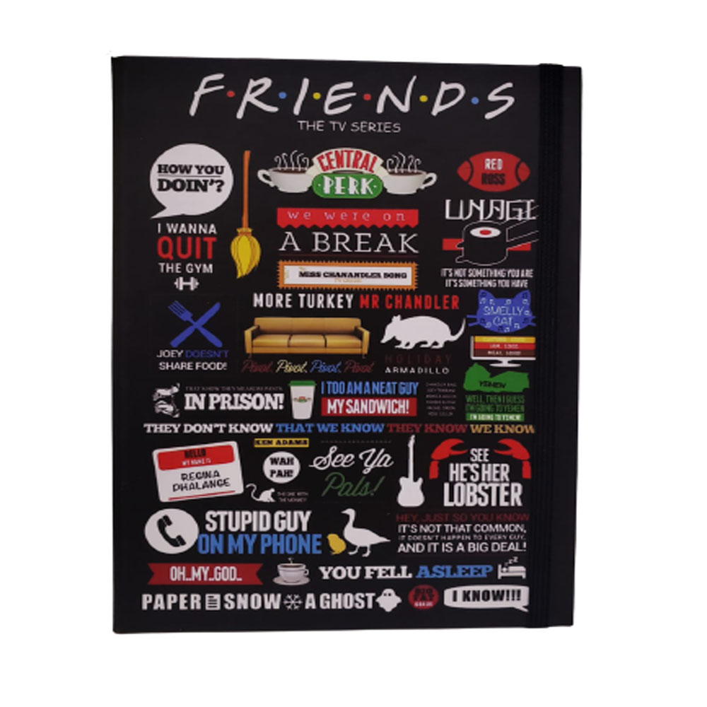 Toptan Friends Motifli Lastikli Defter