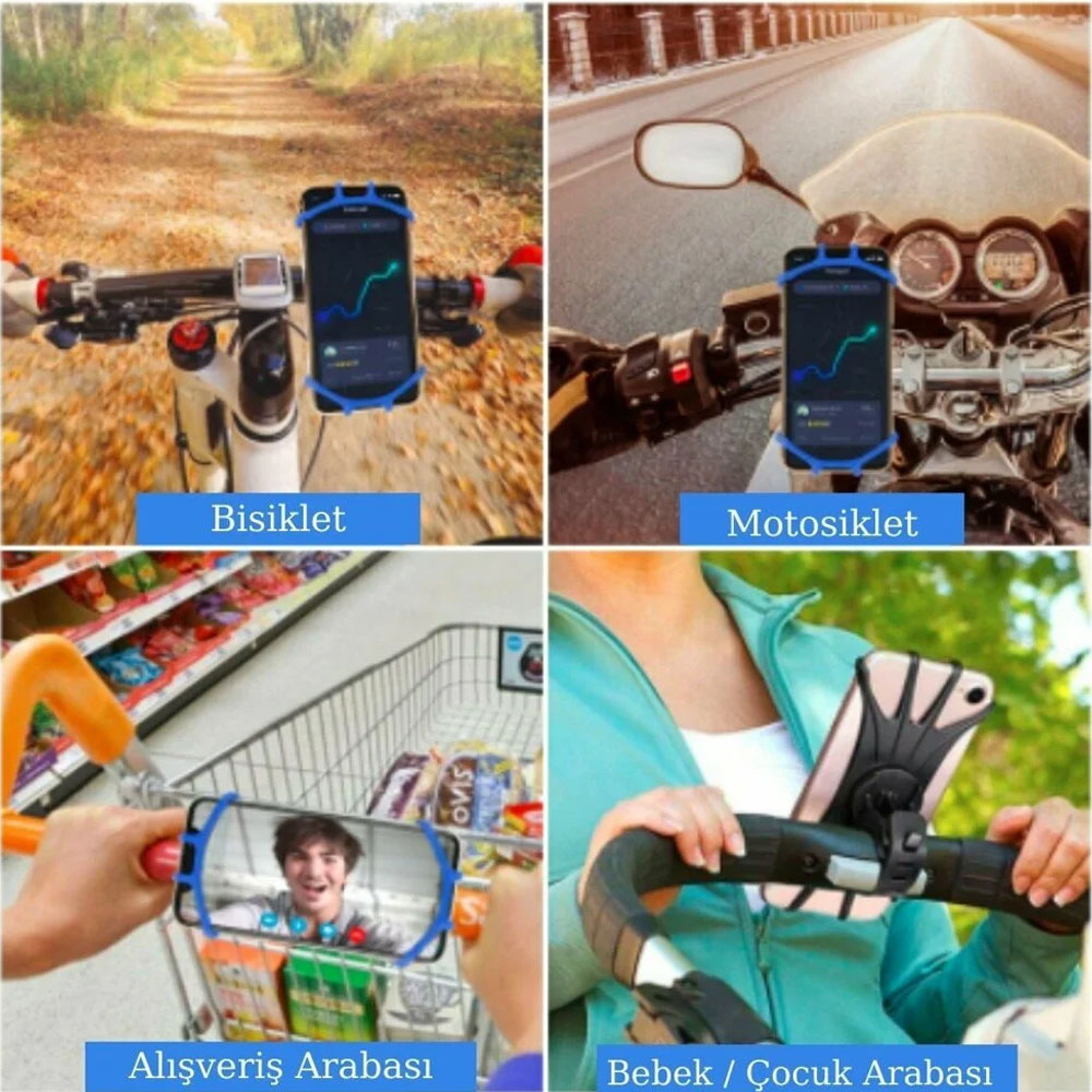 Toptan Üniversal Motorsiklet ve Bisiklet Telefon Tutucu