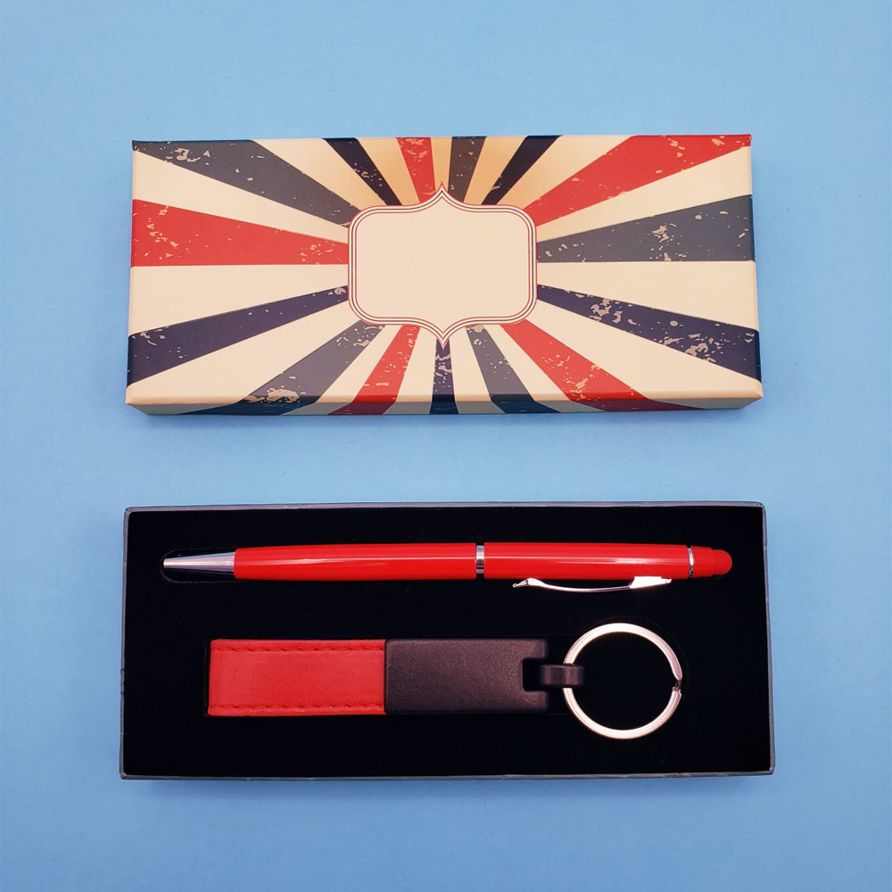 Toptan Kırmızı Kalem ve Anahtarlık Set