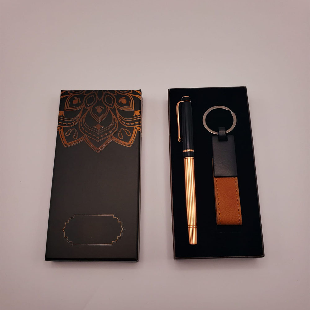 Toptan Deri Anahtarlık ve Bakır Roller Kalem Seti