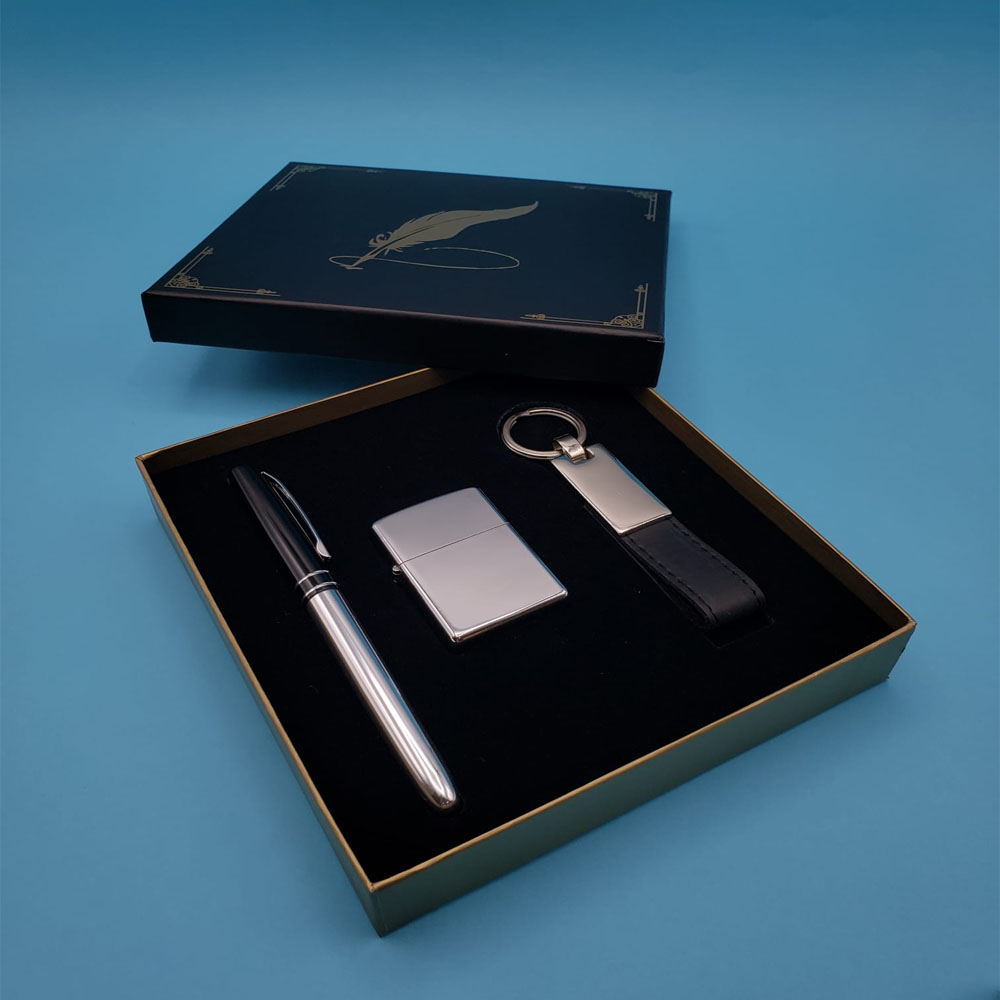 Toptan Silver Kalem Çakmak ve Deri Anahtarlık