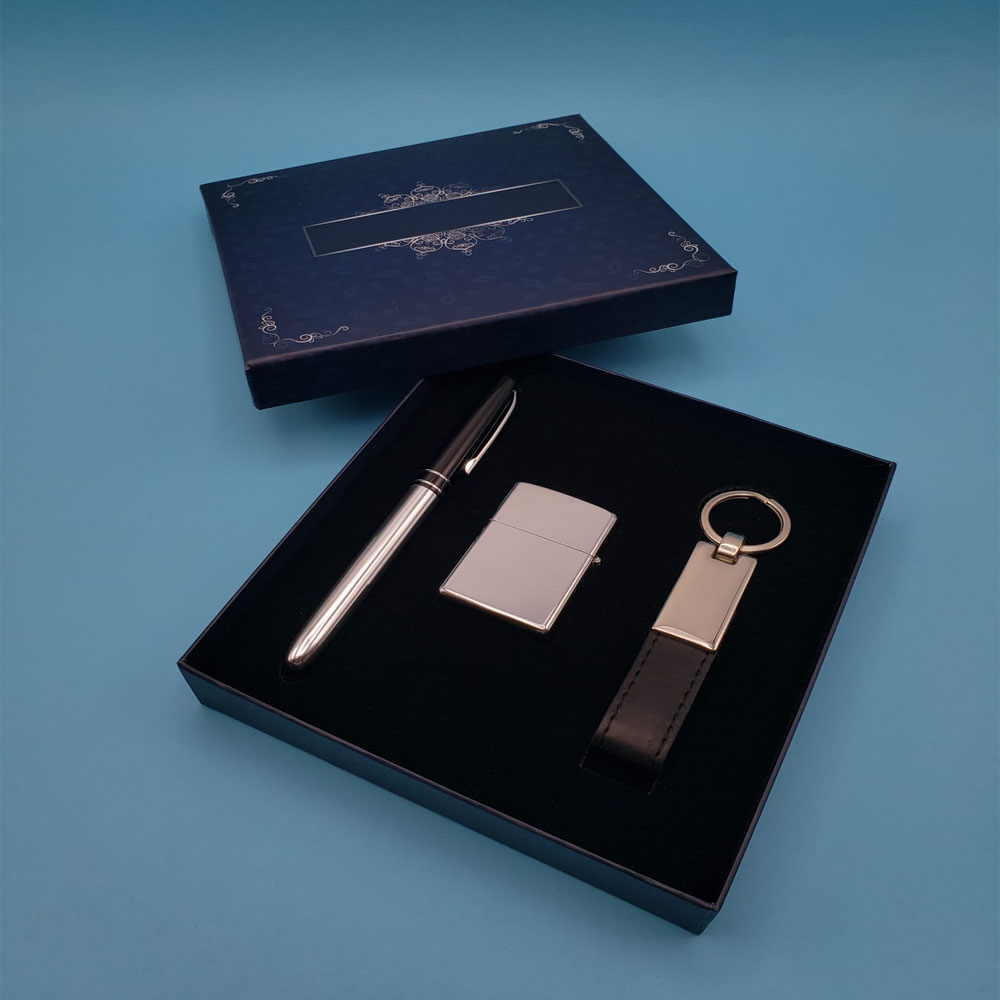 Toptan Roller Kalem Anahtarlık ve Silver Çakmak Set