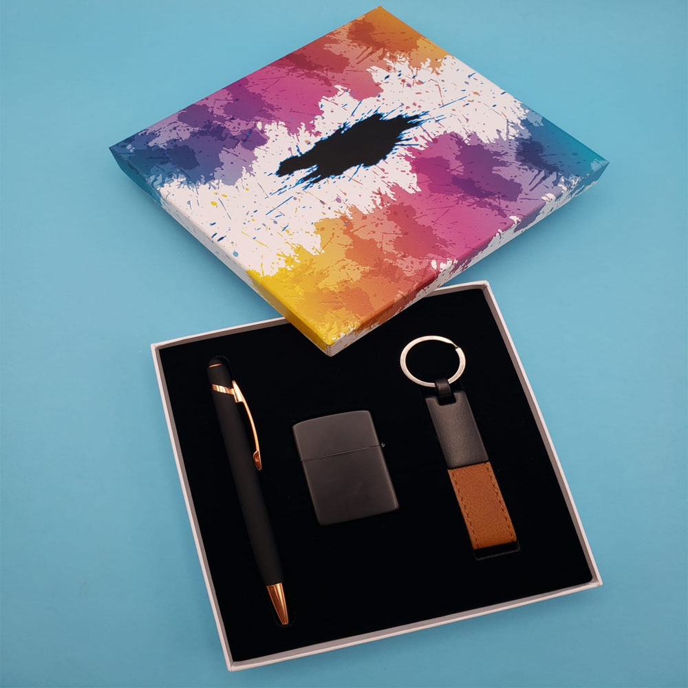 Toptan Rubber Kalem Anahtarlık Çakmak Set