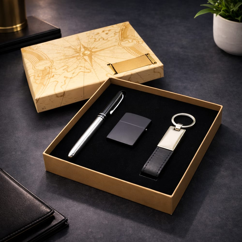 Toptan Kalem Çakmak Anahtarlık Silver Set