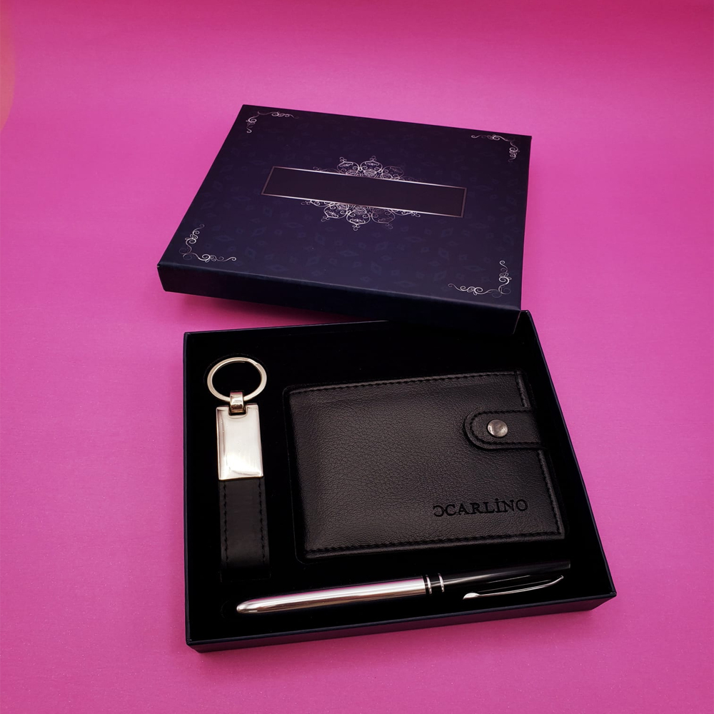 Toptan Silver Kalem Cüzdan ve Anahtarlık Set