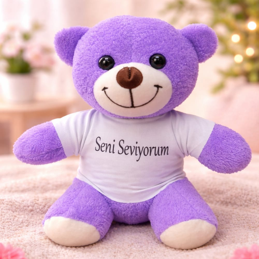 Toptan Seni Seviyorum Tişörtlü Peluş Ayı