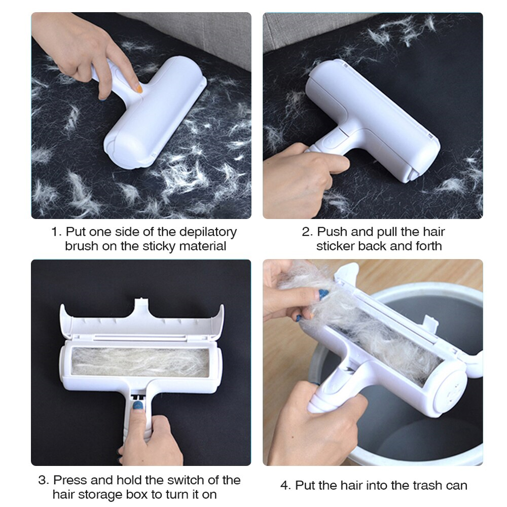 Hazneli Kedi Köpek Tüy Temizleyici Kıl Toz Toplayıcı Gırgır