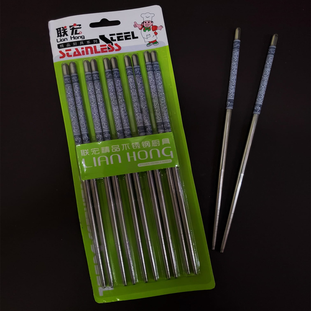 Toptan Yemek Yeme Çubukları Metal Chopsticks
