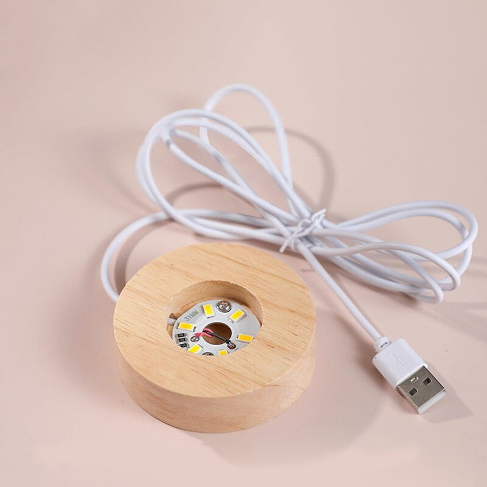 Toptan Usb'li Ahşap Altlıklı Kalp Tasarımlı Cam Küre