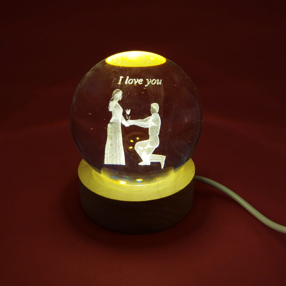 Toptan I Love You Temalı Işıklı Cam Küre