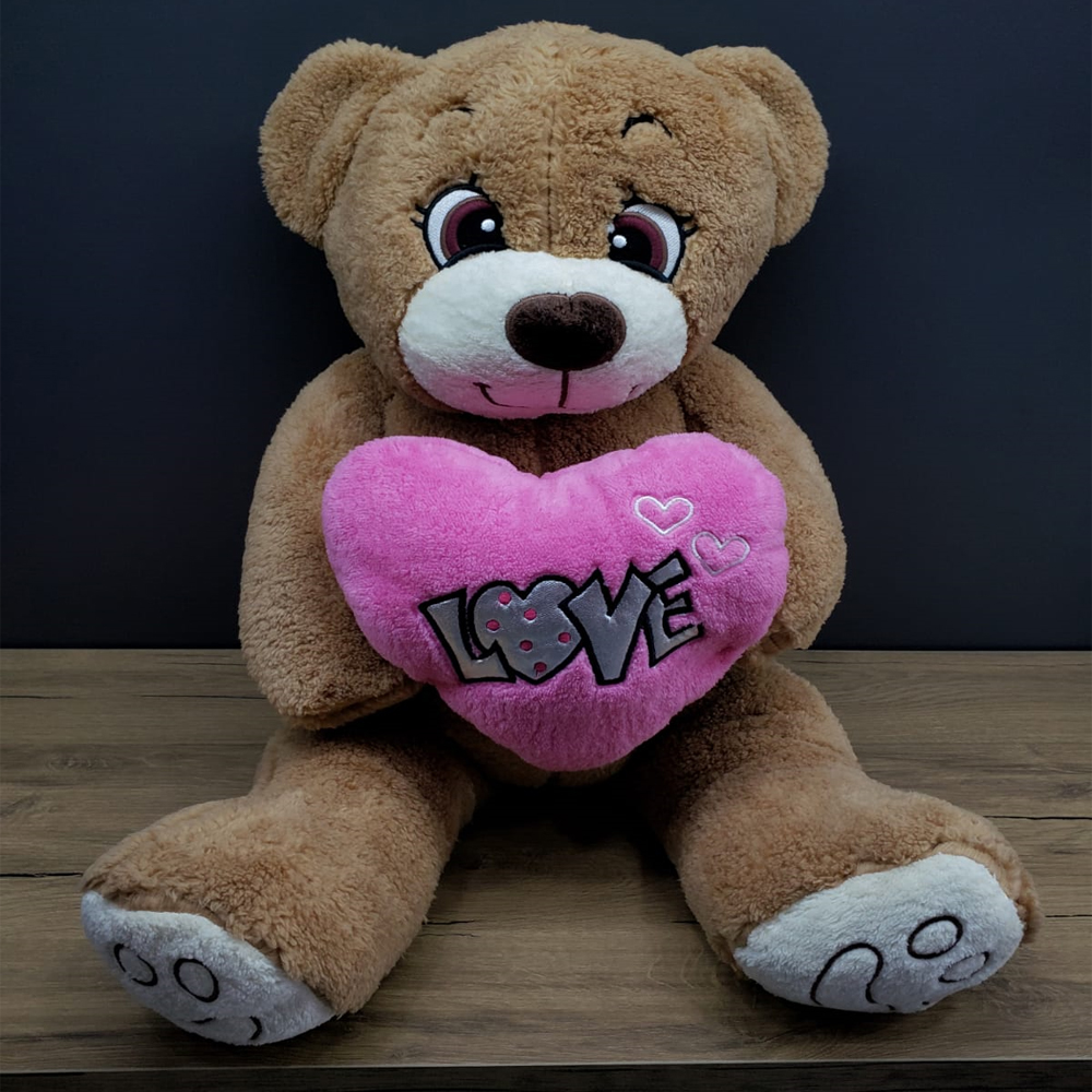 Toptan 80 Cm Love Kalpli Ayıcık