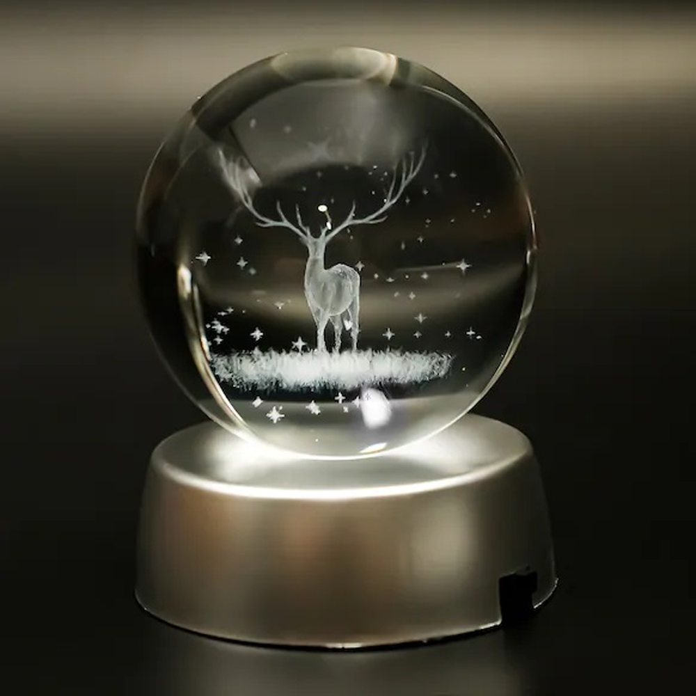 Toptan Geyik Tasarımlı Kristal Cam Küre