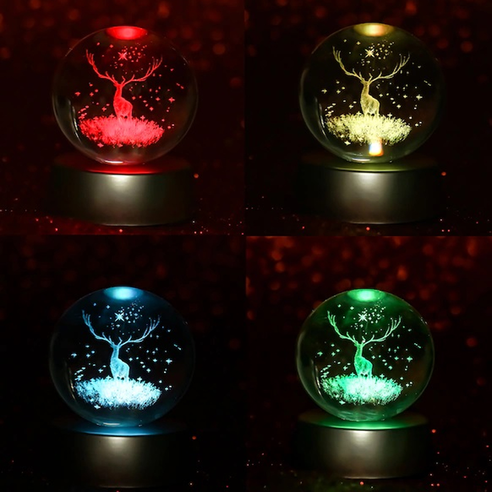 Toptan Geyik Tasarımlı Kristal Cam Küre