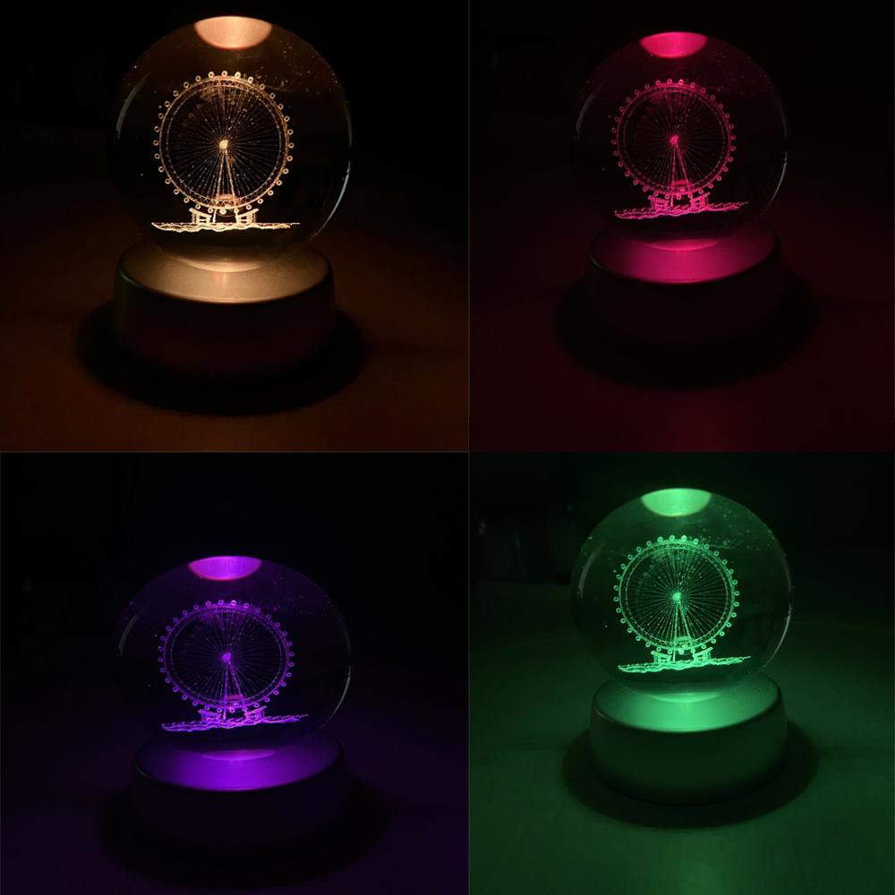 Toptan Renk Değiştiren Dönme Dolap Cam Küre