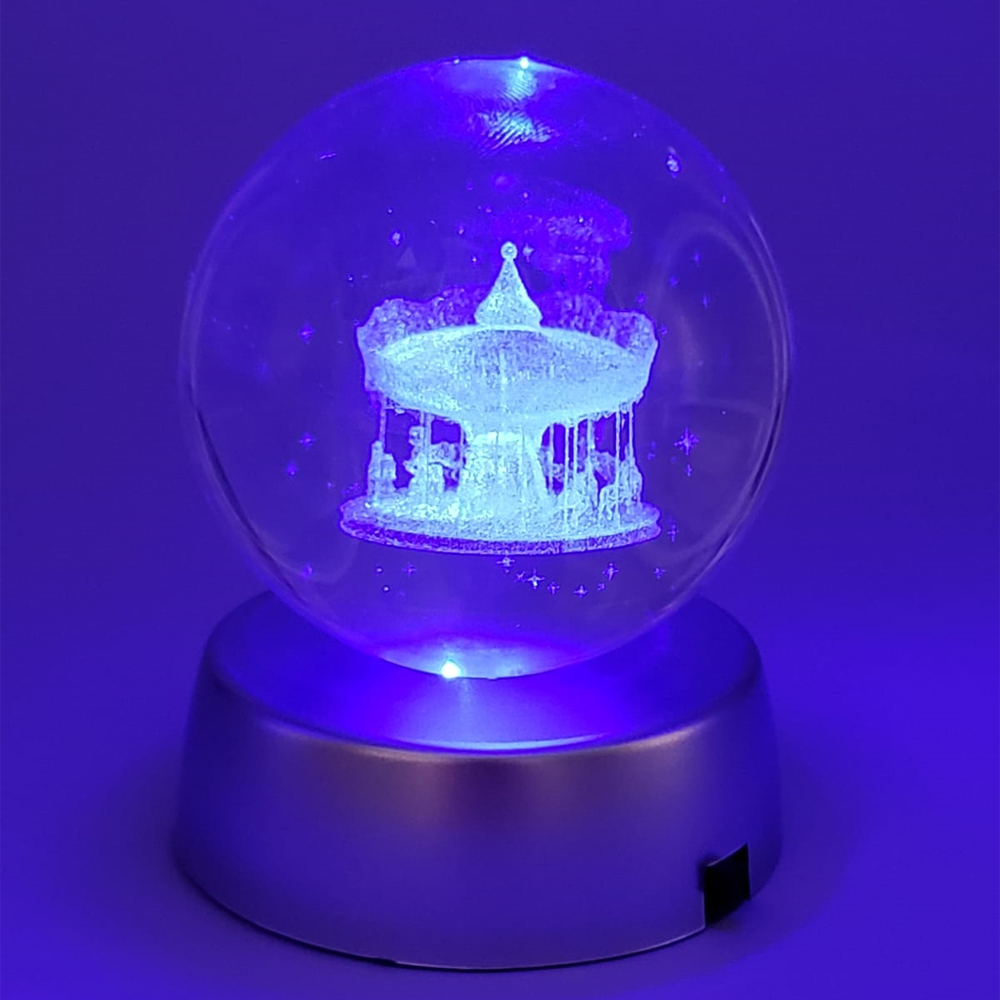 Toptan Renk Değiştiren 3D Cam Küre