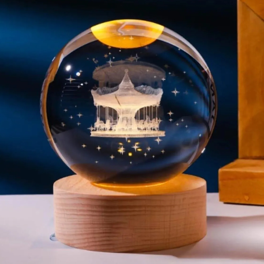 Toptan Dönen Atlı Karınca Tasarım Işıklı Cam Küre