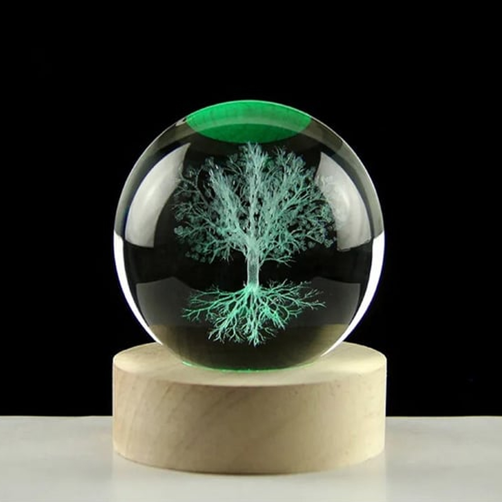 Toptan Renk Değiştiren Hayat Ağaçı Cam Küre